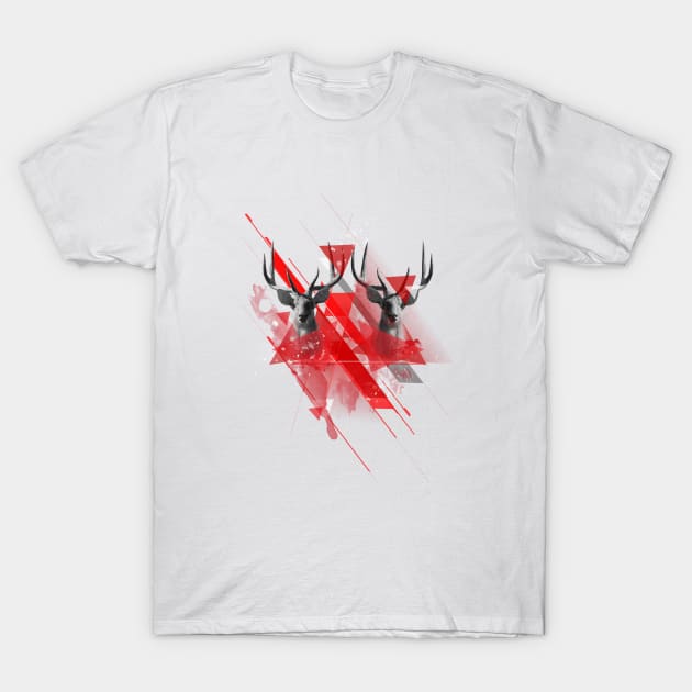 geometric deer T-Shirt by DAIMOTION